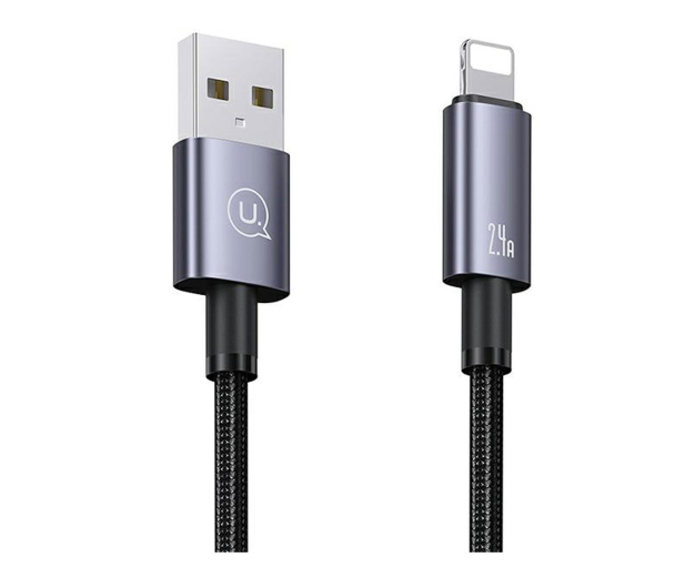 USAMS Kabel USB na Lightning 2,4A 2m Fast Charging stalowy - 1569048 - zdjęcie